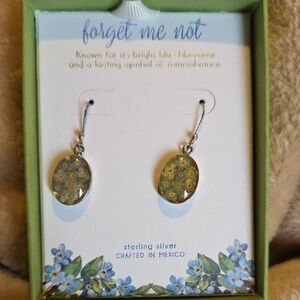 Floral Sterling Silver Drop Earrings